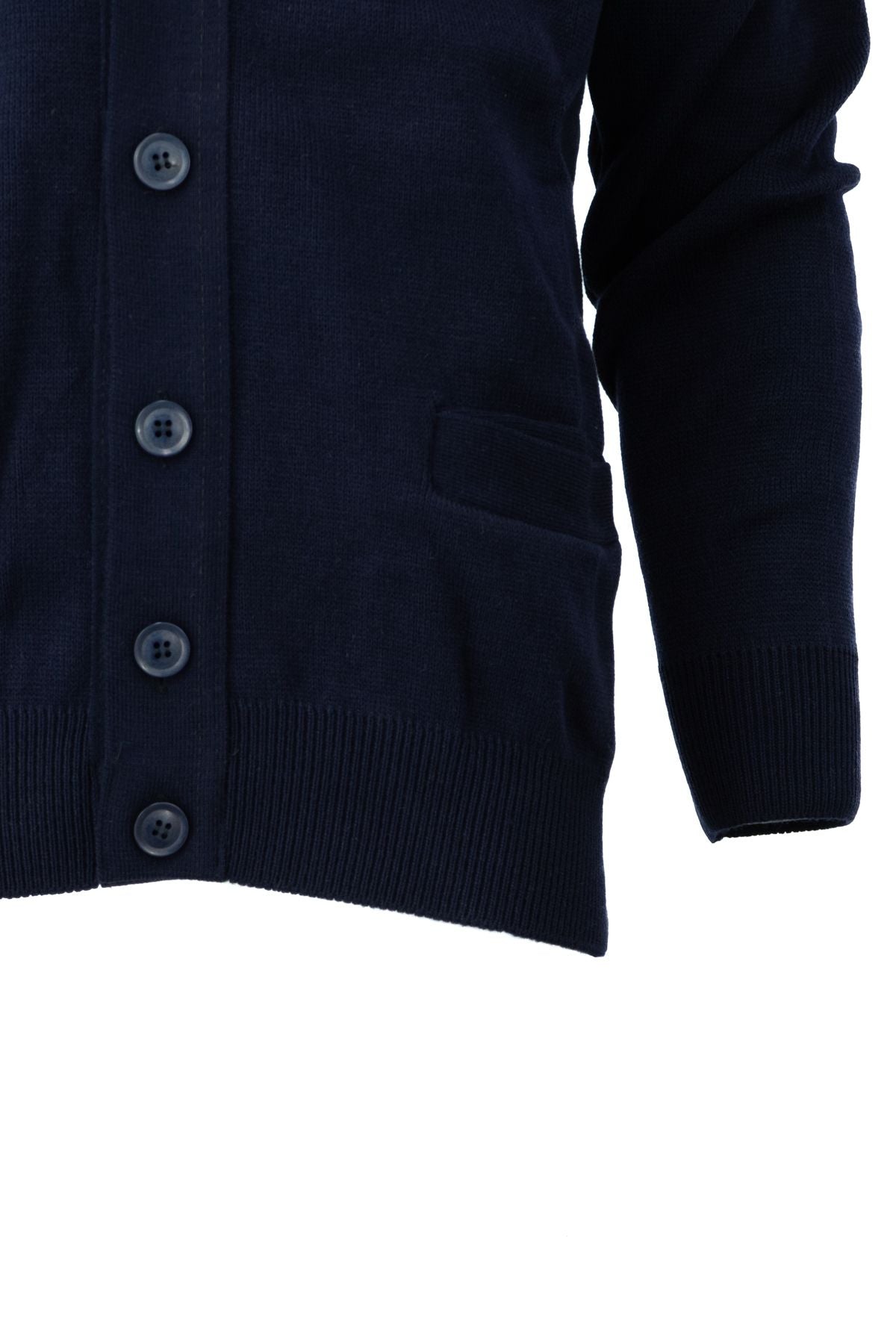 Erkek Kışlık Kalın Pamuklu Örme Triko Hırka Klasik Motifli Düğmeli Çift Cepli Rahat Kesim